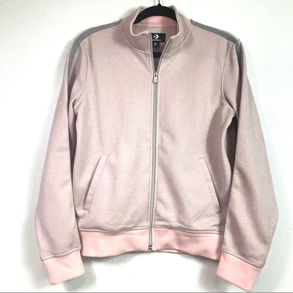 Converse X Miley Cyrus Glitter Track Jacket Pink M - Picture 3 of 7